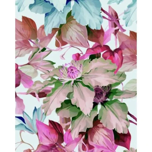 Kit Pintura Numerada Terapêutica - Flores Coloridas