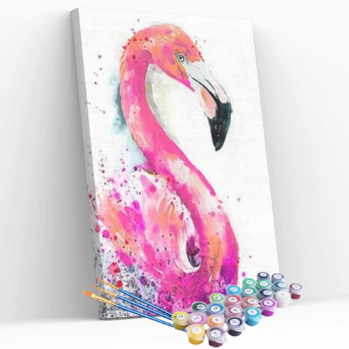 Kit Pintura Numerada Terapêutica - Flamingo Rosa