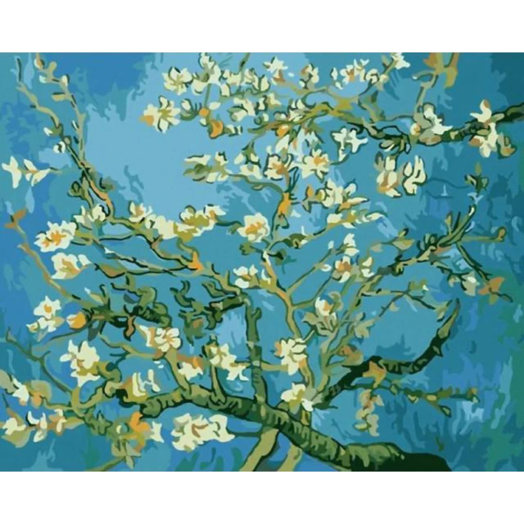 Kit Pintura Numerada Terapêutica - Amendoeira em Flor Van Gogh