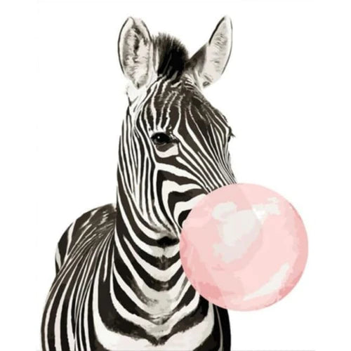 Kit Pintura Numerada Terapêutica - Zebra Chiclete