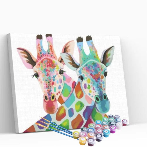 Kit Pintura Numerada Terapêutica - Girafas