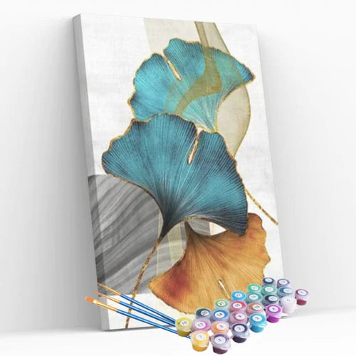 Kit Pintura Numerada Terapêutica - Flores Abstratas