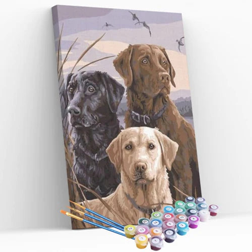 Kit Pintura Numerada Terapêutica - Labradores