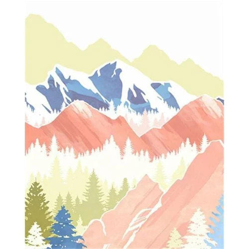 Kit Pintura Numerada Terapêutica - Montanhas