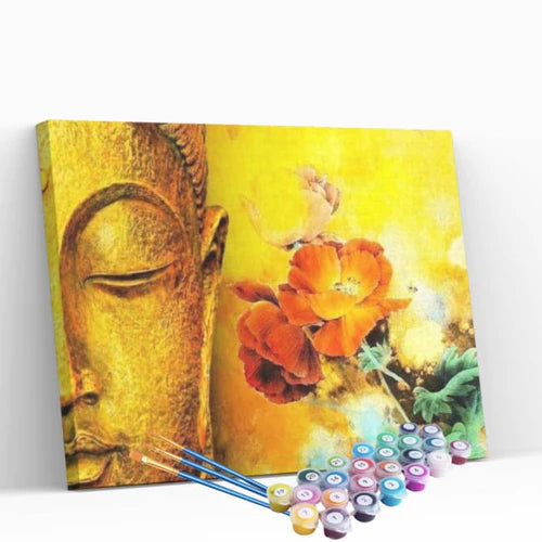 Kit Pintura Numerada Terapêutica - Golden Buda