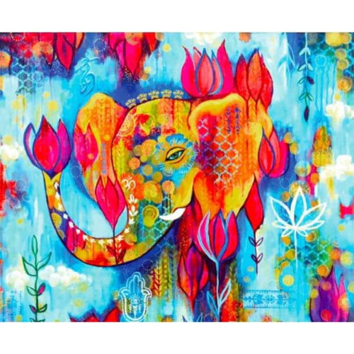 Kit Pintura Numerada Terapêutica - Ganesha Colorido