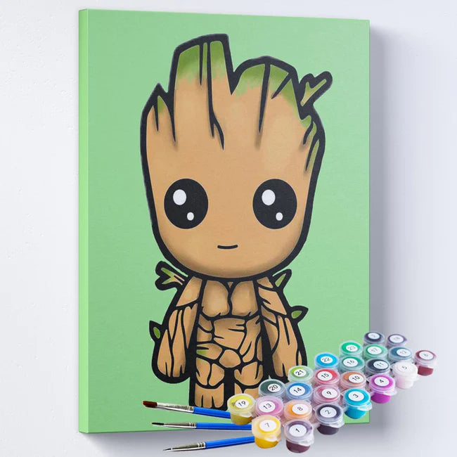 Kit Pintura Numerada Terapêutica - Baby Groot