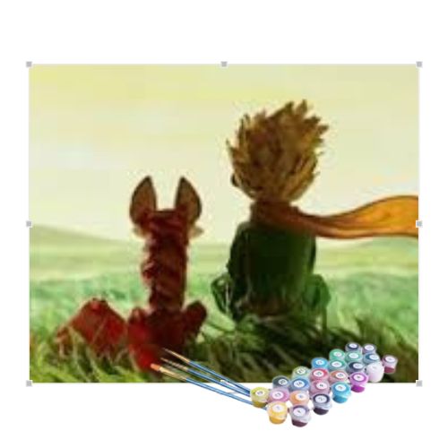 Kit Pintura Numerada Terapêutica - Pequeno príncipe e raposa
