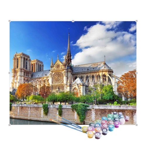 Kit Pintura Numerada Terapêutica - Catedral Paris