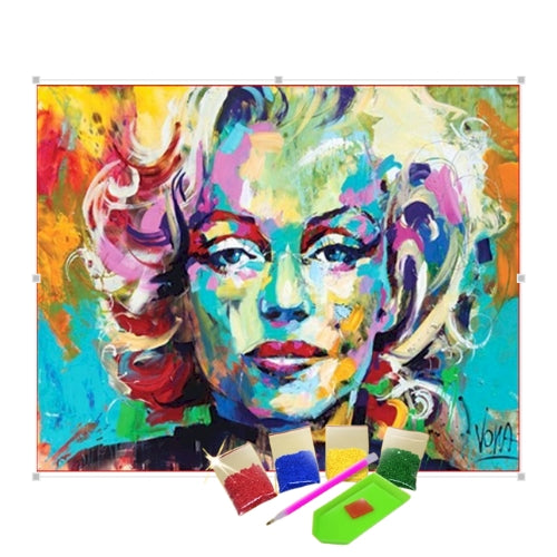 Kit Pintura com Diamantes Terapêutica - Marilyn Monroe Arte