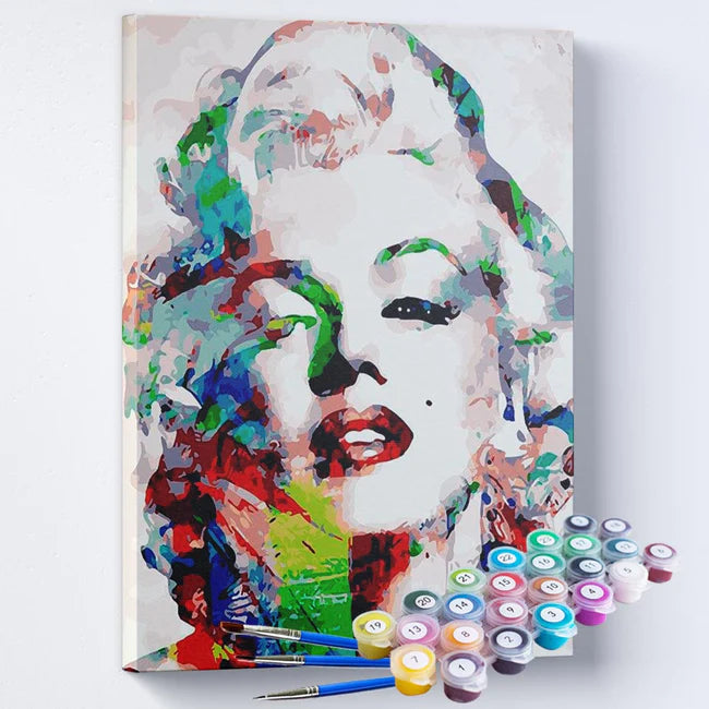 Kit Pintura Numerada Terapêutica - Marilyn Monroe