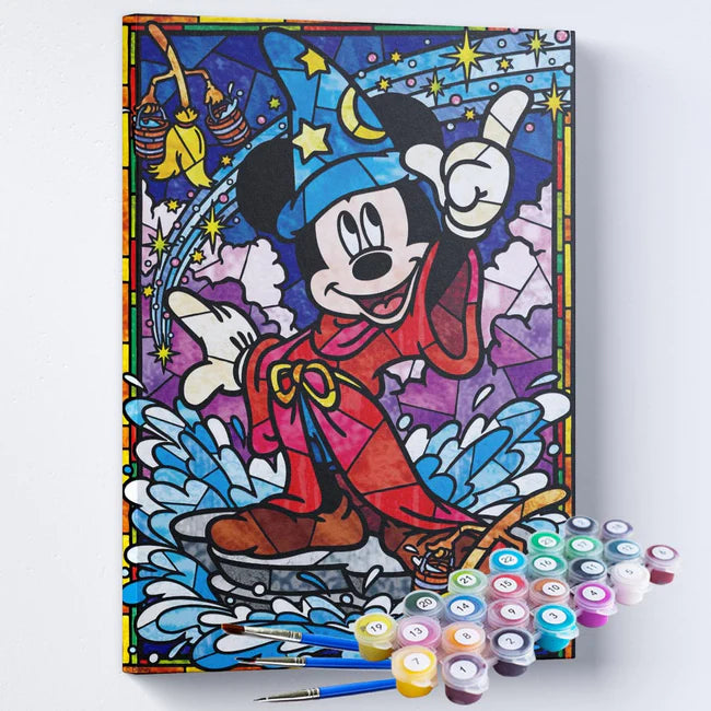 Kit Pintura Numerada Terapêutica - Mickey Mouse Mosaico
