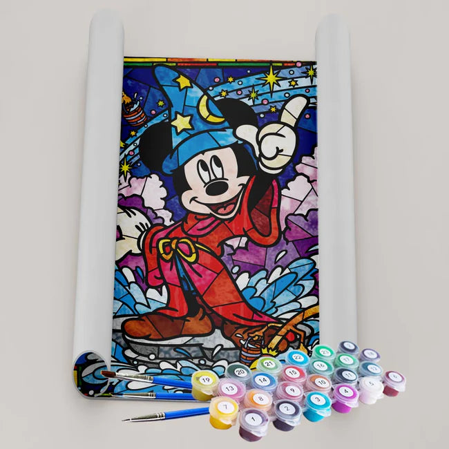 Kit Pintura Numerada Terapêutica - Mickey Mouse Mosaico