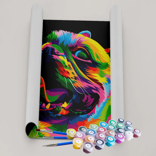 Kit Pintura Numerada Terapêutica - Pug Colorido