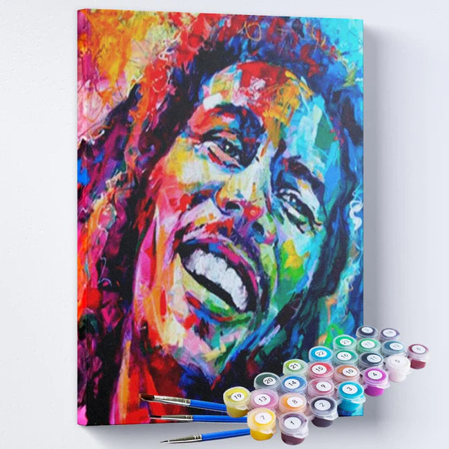 Kit Pintura Numerada Terapêutica - Bob Marley