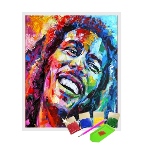 Kit Pintura com Diamantes Terapêutica - Bob Marley Pintura