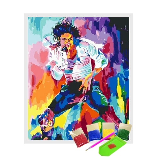 Kit Pintura com Diamantes Terapêutica - Michael Jackson