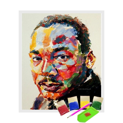 Kit Pintura com Diamantes Terapêutica - Martin Luther King
