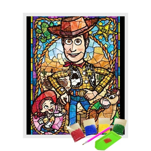 Kit Pintura com Diamantes Terapêutica - Woody Toy Story Mosaico