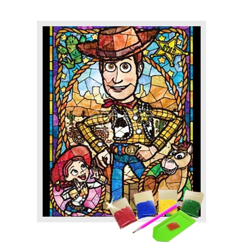 Kit Pintura com Diamantes Terapêutica - Woody Toy Story Mosaico
