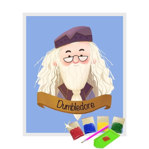 Kit Pintura com Diamantes Terapêutica - Dumbledore Harry Potter