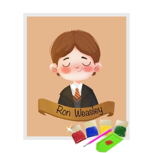 Kit Pintura com Diamantes Terapêutica - Ron Weasley Harry Potter