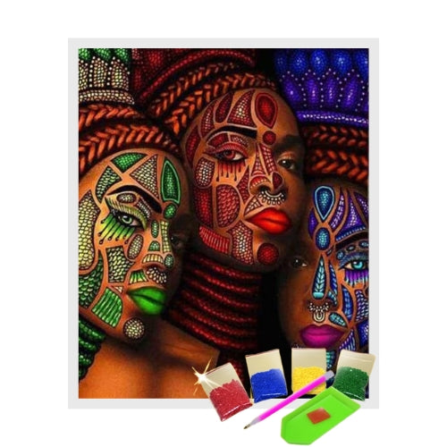 Kit Pintura com Diamantes Terapêutica - Mulheres africanas