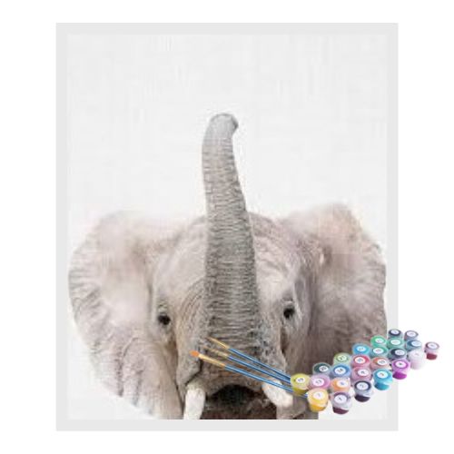 Kit Pintura Numerada Terapêutica - Elefante