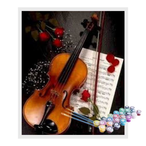 Kit Pintura Numerada Terapêutica - Violino