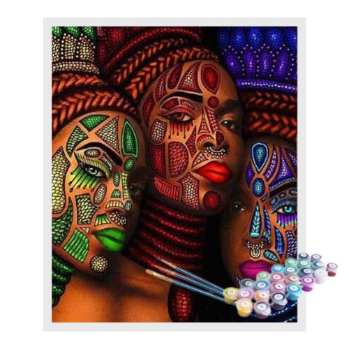 Kit Pintura Numerada Terapêutica - Mulheres africanas