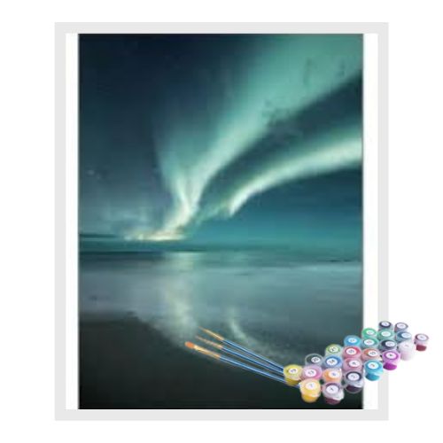 Kit Pintura Numerada Terapêutica - Aurora boreal