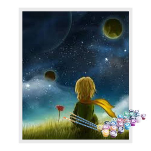 Kit Pintura Numerada Terapêutica - Pequeno príncipe e a rosa