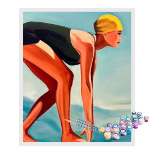 Kit Pintura Numerada Terapêutica - Nadadora