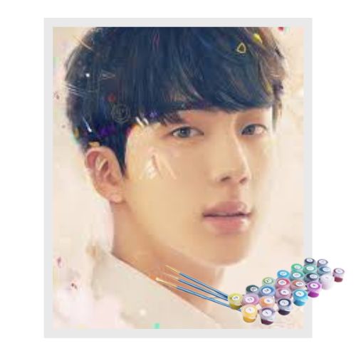 Kit Pintura Numerada Terapêutica - Jin BTS