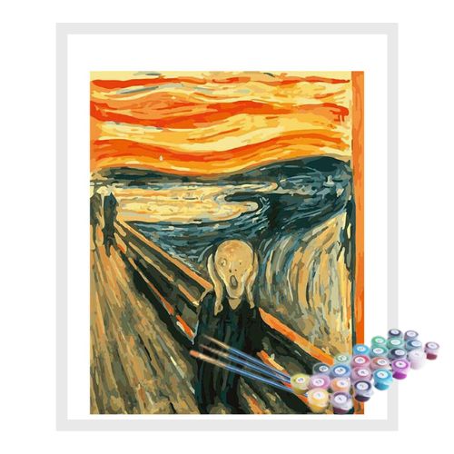 Kit Pintura Numerada Terapêutica - O Grito Edvard Munch