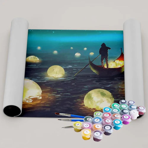 Kit Pintura Numerada Terapêutica - Pescador de Luas